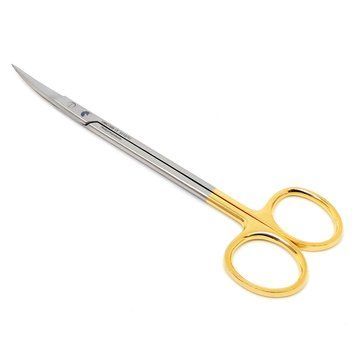 Ножиці хірургічні вигнуті Kelly Surgical Scissors Curved 160мм UNICORN Medical Instruments № 3510/TC Gold (Tungsten Carbide Inserts) фото 3510/TC