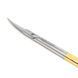 Ножницы хирургические изогнутые Iris Surgical Scissors Curved 115мм UNICORN Medical Instruments № 3512/TC Gold (Tungsten Carbide Inserts) фото 2 3512/TC