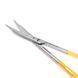 Ножиці хірургічні вигнуті Goldman-Fox Surgical Scissors Curved 130мм UNICORN Medical Instruments № 3519/TC Gold (Tungsten Carbide Inserts) фото 3 3519/TC