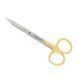 Ножиці хірургічні вигнуті Goldman-Fox Surgical Scissors Curved 130мм UNICORN Medical Instruments № 3519/TC Gold (Tungsten Carbide Inserts) фото 5 3519/TC