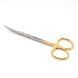 Ножиці хірургічні вигнуті Goldman-Fox Surgical Scissors Curved 130мм UNICORN Medical Instruments № 3519/TC Gold (Tungsten Carbide Inserts) фото 4 3519/TC
