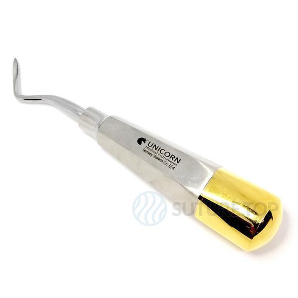 Элеватор Schmeckebier Root Elevator Left левый 3мм UNICORN Medical Instruments № EL4 Gold фото EL4