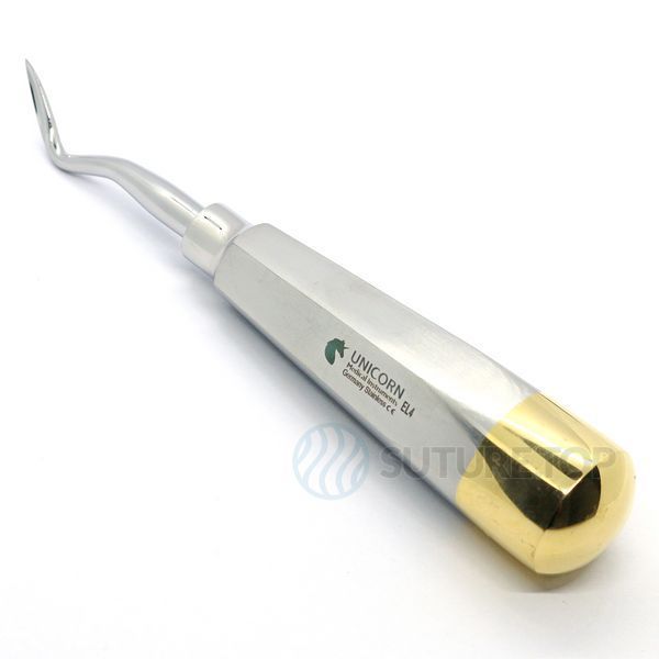 Элеватор Schmeckebier Root Elevator Left левый 3мм UNICORN Medical Instruments № EL4 Gold фото EL4