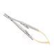 Иглодержатель Castroviejo Needle Holder curved изогнутый 150мм UNICORN Medical Instruments № 1924/TC 150mm Gold (Tungsten Carbide Inserts) фото 1 1924/TC