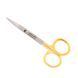 Ножиці хірургічні прямі Iris Surgical Scissors Straight 115мм UNICORN Medical Instruments № 3511/TC Gold (Tungsten Carbide Inserts) фото 1 3511/TC
