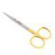 Ножиці хірургічні прямі Iris Surgical Scissors Straight 115мм UNICORN Medical Instruments № 3511/TC Gold (Tungsten Carbide Inserts) фото 5 3511/TC