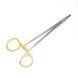 Иглодержатель Crile-Wood Needle Holder 150мм UNICORN Medical Instruments № 1743 TC Gold (Tungsten Carbide Inserts) фото 2 1743 TC