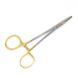 Голкотримач Halsey Needle Holder 130мм UNICORN Medical Instruments № 1748 TC Gold (Tungsten Carbide Inserts) фото 2 1748 TC