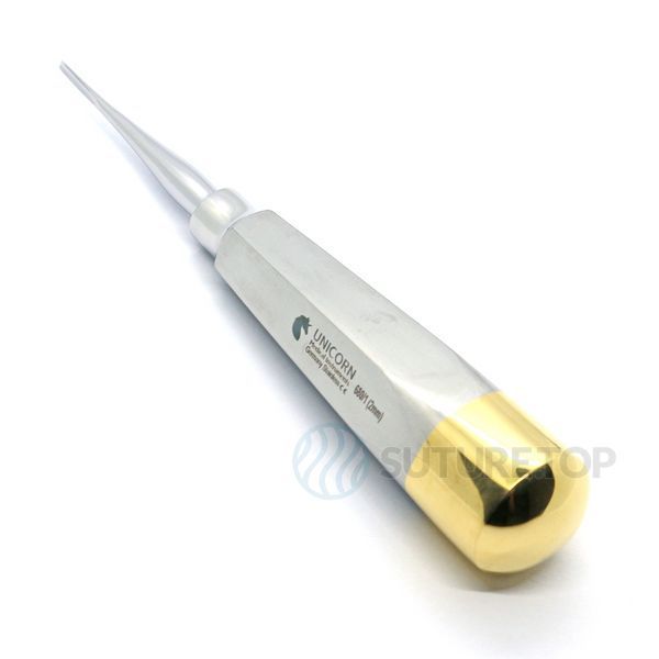 Елеватор Root Elevator 2мм UNICORN Medical Instruments № 680/1 2mm Gold фото 680/1 2mm