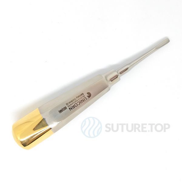 Элеватор Root Elevator 4мм UNICORN Medical Instruments № 680/3 4mm Gold фото 680/3 4mm