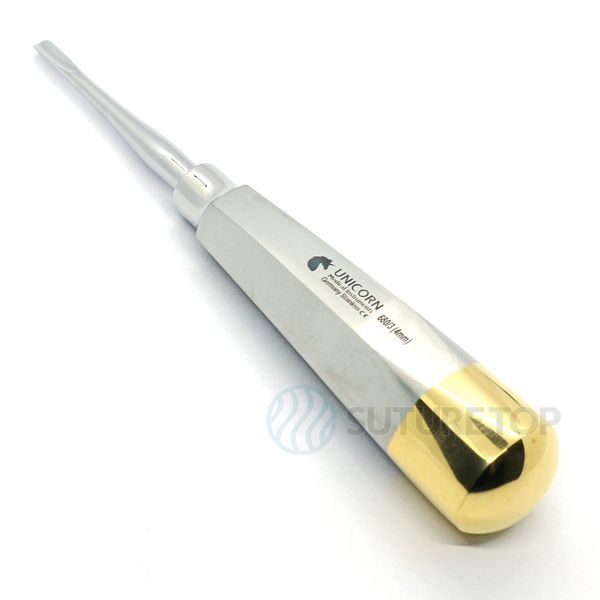 Элеватор Root Elevator 4мм UNICORN Medical Instruments № 680/3 4mm Gold фото 680/3 4mm